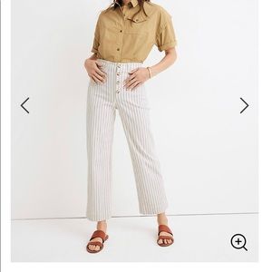 Madewell Slim Emmette Wide Leg Crop Pants